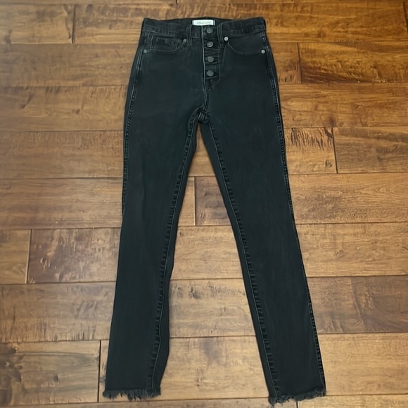 Madewell Black Button fly 10 High Rise Skinny - Picture 4 of 14